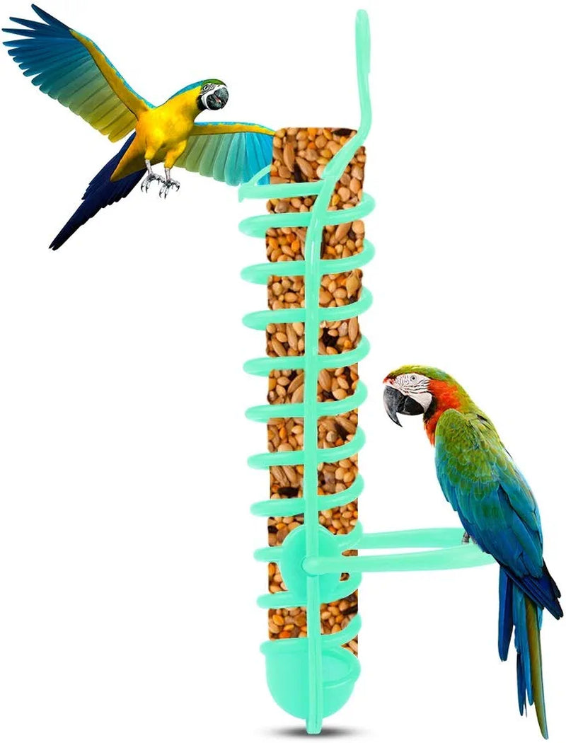 💕Romantic Valentine'S Day💕 Perches Training Hanger, Leftwei Parrots Feeder Basket, Plastic Food Fruit Feeding Perch Stand Holder for Pet Bird Supplies(Blue) Animals & Pet Supplies > Pet Supplies > Bird Supplies > Bird Cage Accessories > Bird Cage Food & Water Dishes Leftwei Green  