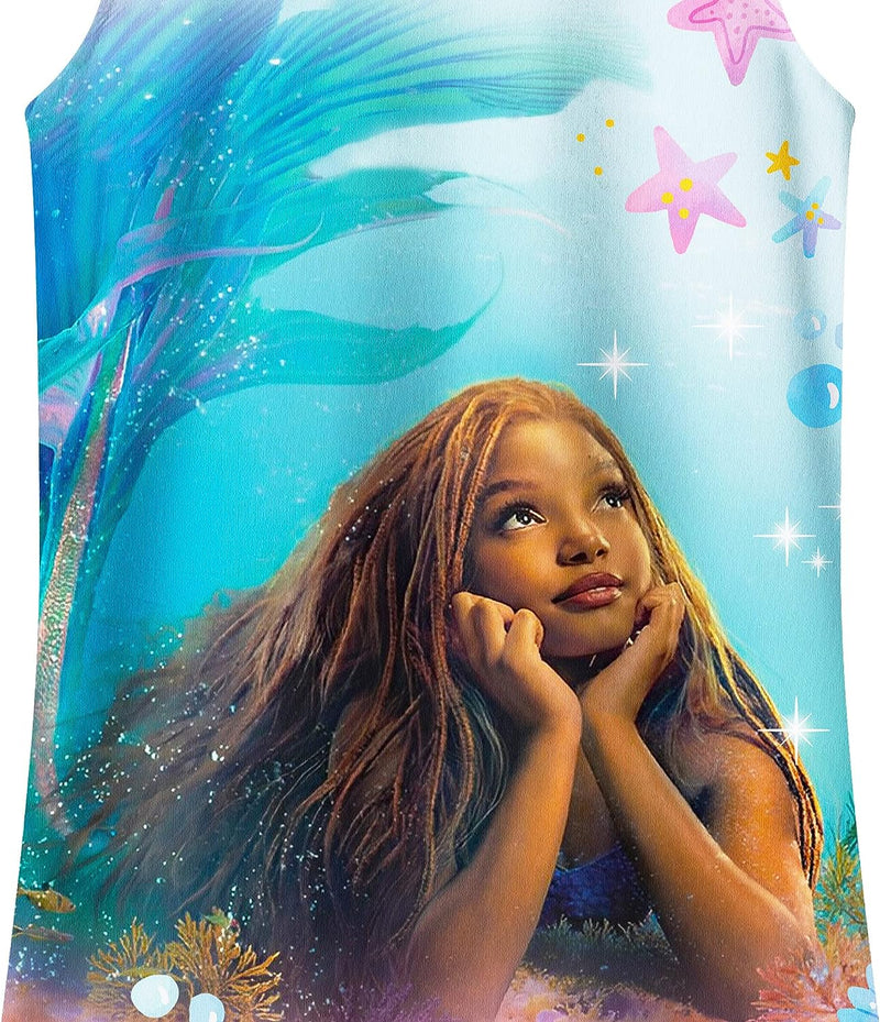 Little Girls Mermaid 2023 Costume Princess Dress up Clothes for Girls Ruffles Sleeve Home Shirt Wear for Kids  QASALOP   