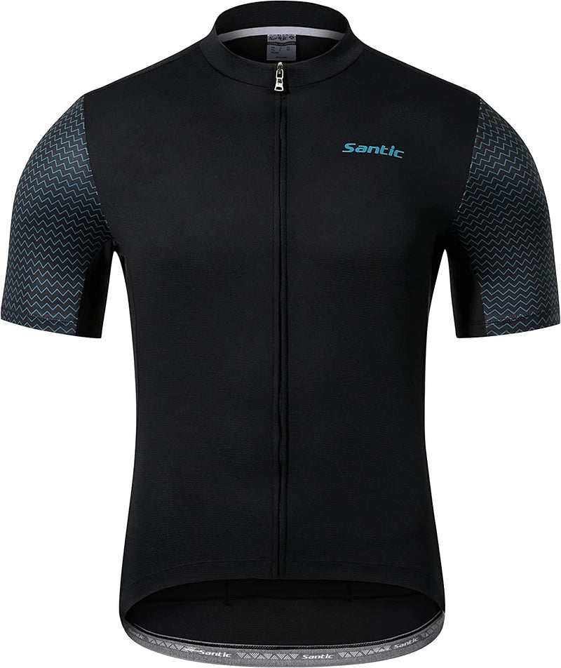 Santic Cycling Jersey Men'S Short Sleeve Tops Mountain Biking Shirts Bicycle Jacket with Pockets … Sporting Goods > Outdoor Recreation > Cycling > Cycling Apparel & Accessories Santic Basic Version-black-2221 X-Large 