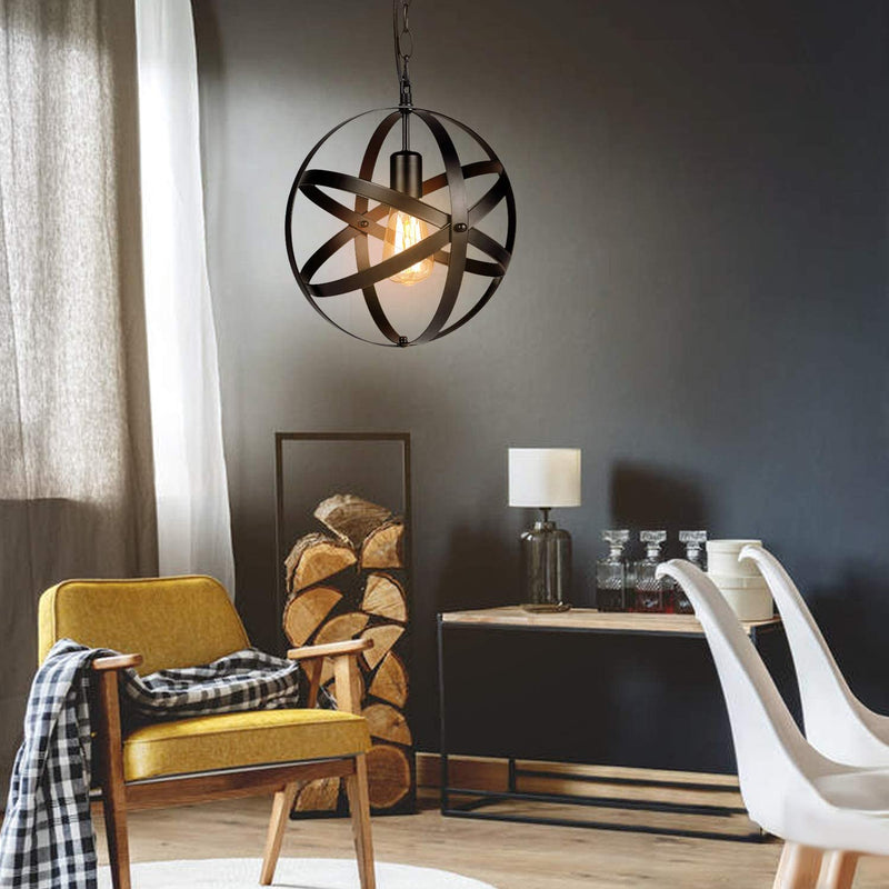 Pendant Light, Tomshine Plug in Hanging Light,Rustic Metal Chandelier Light Fixture for Kitchen Dining Room Farmhouse