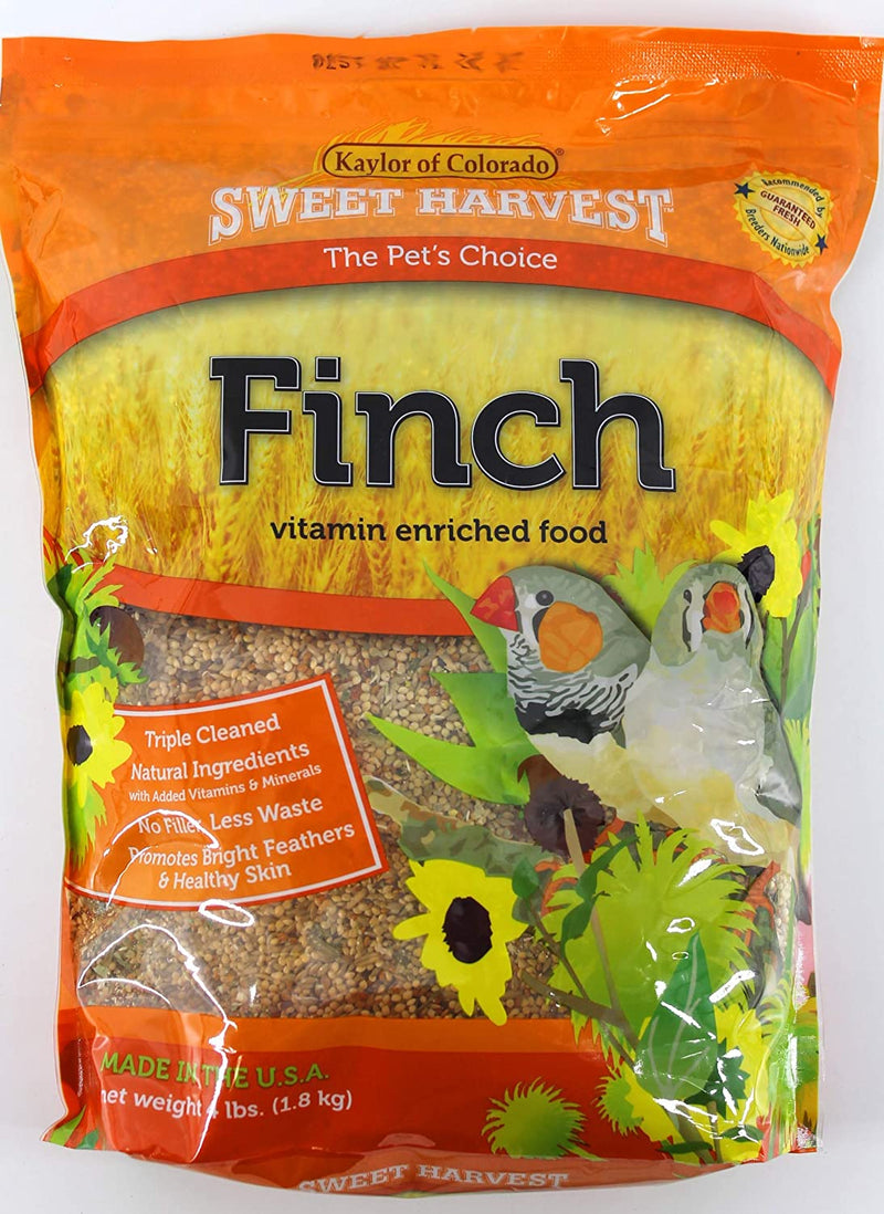 Sweet Harvest Finch Bird Food, 4 Lbs Bag - Seed Mix for Finches Animals & Pet Supplies > Pet Supplies > Bird Supplies > Bird Food Kaylor of Colorado 3.96 Pound (Pack of 1)  
