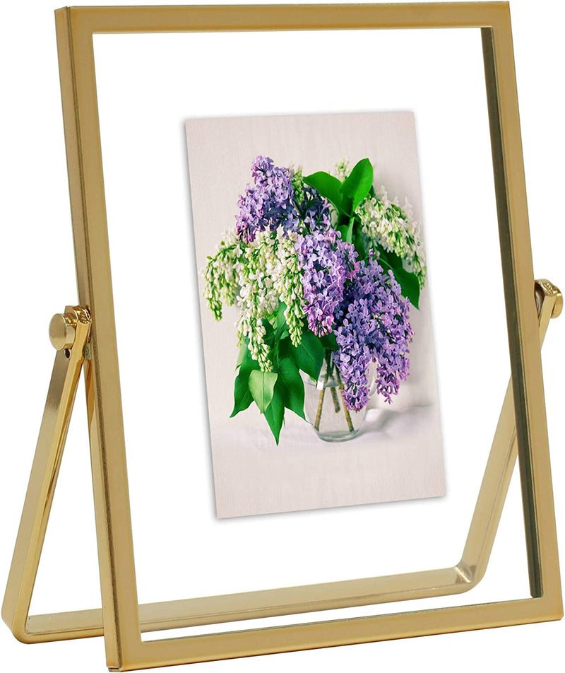 MIMOSA MOMENTS Gold Metal Floating Picture Frame (Gold, 8X10) Home & Garden > Decor > Picture Frames MIMOSA MOMENTS Gold 2x3" 