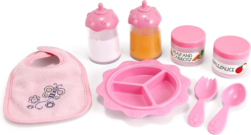 Melissa & Doug Mine to Love Time to Eat Doll Accessories Feeding Set (8 Pcs) , Pink