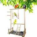 Joyeee Natural Bird Perch Stand, with Playground Ladder, Bird Water Feeder Dishes, Swing, Tray for Cockatiel Parakeet Conure Budgies Parrot Macaw Love Bird Small Birds Animal, 14.5" X 9" X 15.9" M Animals & Pet Supplies > Pet Supplies > Bird Supplies Joyeee #2  