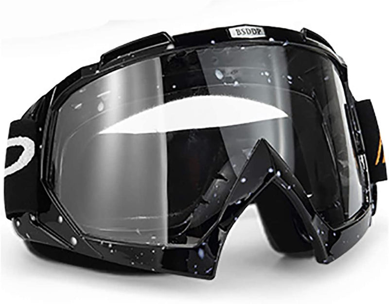 June Sports Motocross Goggles ATV Dirt Bike Racing Goggle Bendable, Adjustableadults' Cycling Skiing KG27 Sporting Goods > Outdoor Recreation > Cycling > Cycling Apparel & Accessories June Sports White Dot-clear Lens  