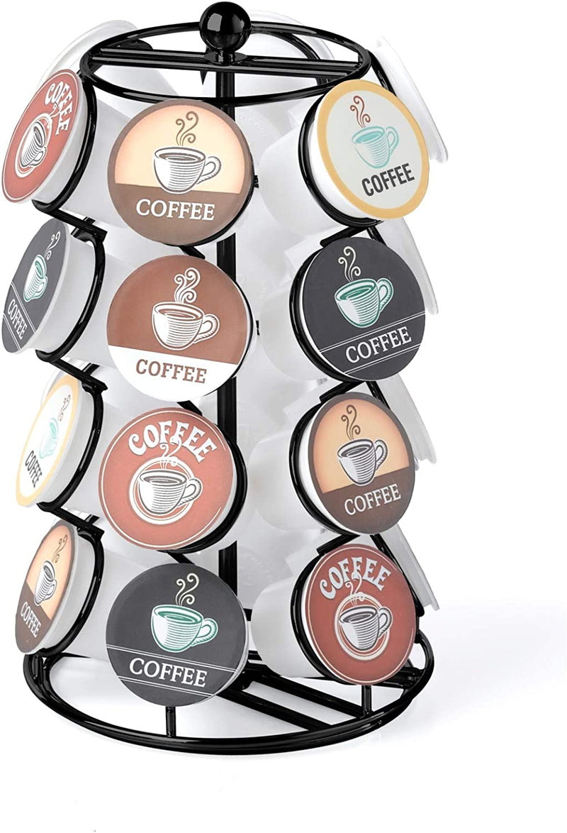 Nifty Coffee Pod Carousel – Compatible with K-Cups, 35 Pod Pack Storage, Spins 360-Degrees, Lazy Susan Platform, Modern Black Design, Home or Office Kitchen Counter Organizer Home & Garden > Household Supplies > Storage & Organization NIFTY 24 Pod Capacity|Black  