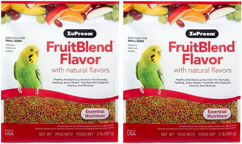 Zupreem Fruitblend Flavor Pellets Bird Food for Small Birds, 2 Lb - Daily Blend Made in USA for Parakeets, Budgies, Parrotlets Animals & Pet Supplies > Pet Supplies > Bird Supplies > Bird Food ZuPreem FruitBlend 2 Pound (Pack of 2) 
