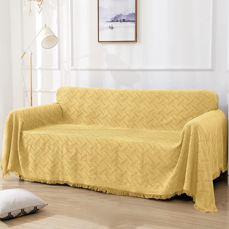 ROSE HOME FASHION Geometrical Sofa Cover, Couch Cover, Couch Covers for 3 Cushion Couch, Sectional Couch Covers, Sofa Covers for Living Room, Couch Covers for Dogs, Couch Protector(Large:Dark Grey) Home & Garden > Decor > Chair & Sofa Cushions Rose Home Fashion Yellow X-Large 
