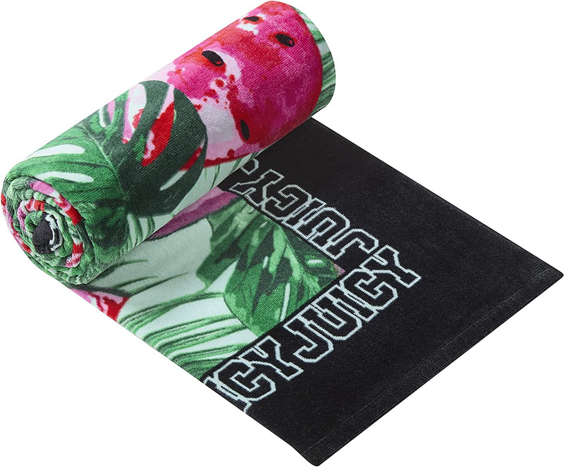Juicy Couture 100% Cotton Extra Large Beach Towels Oversized Clearance, Pool Towels, Bath Towels - Lightweight & Quick Dry Towels - 36 In. X 68 in (1 Pack) - Juicy Watermelon Pattern Adults Towel Home & Garden > Linens & Bedding > Towels Juicy Couture   