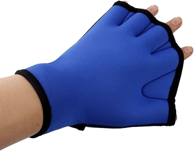 Qzc Pair of Aquatic Fitness Swim Training Gloves Water Resistance Training Aqua Fit Webbed Gloves Sporting Goods > Outdoor Recreation > Boating & Water Sports > Swimming > Swim Gloves Qzc   