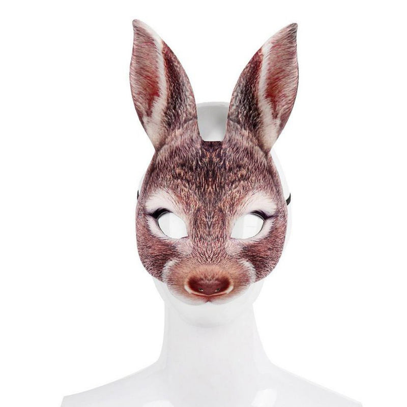 Lovebay Women Men Half Face Ribbit Mask Halloween Cosplay Animal Party Masquerade Carnival Masks Props Apparel & Accessories > Costumes & Accessories > Masks Lovebay   