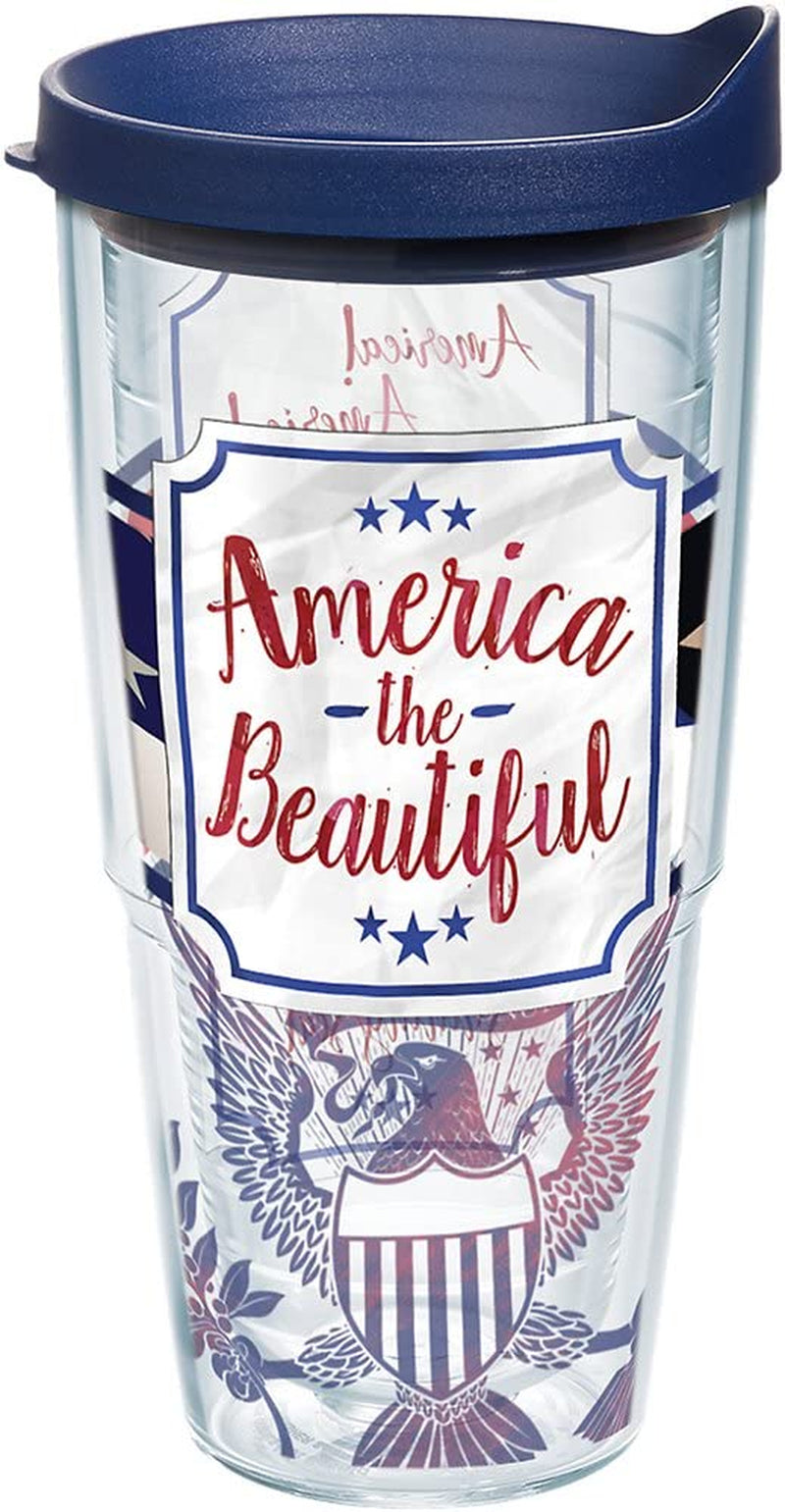 Tervis America the Beautiful Insulated Tumbler with Wrap, 16 Oz Mug - Tritan, Clear Home & Garden > Kitchen & Dining > Tableware > Drinkware Tervis Lidded 24oz 