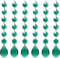 Poproo Teardrop Pendant Octagon Crystal Glass Beads Pendants for Chandelier Lamp Curtain Decor, 6-Pack (Blue) Home & Garden > Lighting > Lighting Fixtures > Chandeliers Poproo Peacock Green  