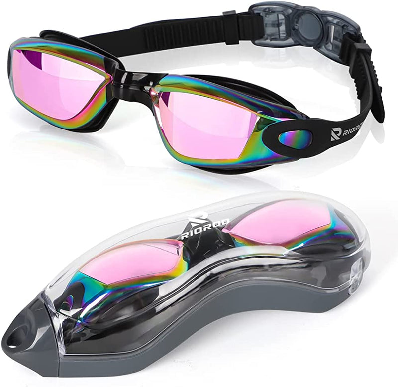 RIOROO Swim Goggles, Swimming Goggles No Leaking Anti-Fog for Women Men Adult Youth