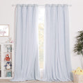 NICETOWN Nursery Curtains for Kids, Farmhouse Blackout Curtain Panels for Bedroom, Double Layer Star Hollow-Out Grommet Aesthetic Living Room Toddler Window Curtains, 2 Pcs, W52 X L84, Biscotti Beige Home & Garden > Decor > Window Treatments > Curtains & Drapes NICETOWN White W52 x L95 