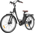 Jasion Heybike Cityscape Electric Bike 350W Electric City Cruiser Bicycle-Up to 40 Miles- Removable Battery, Shimano 7-Speed and Dual Shock Absorber, 26" Electric Commuter Bike for Adults Sporting Goods > Outdoor Recreation > Cycling > Bicycles Jasion Black  