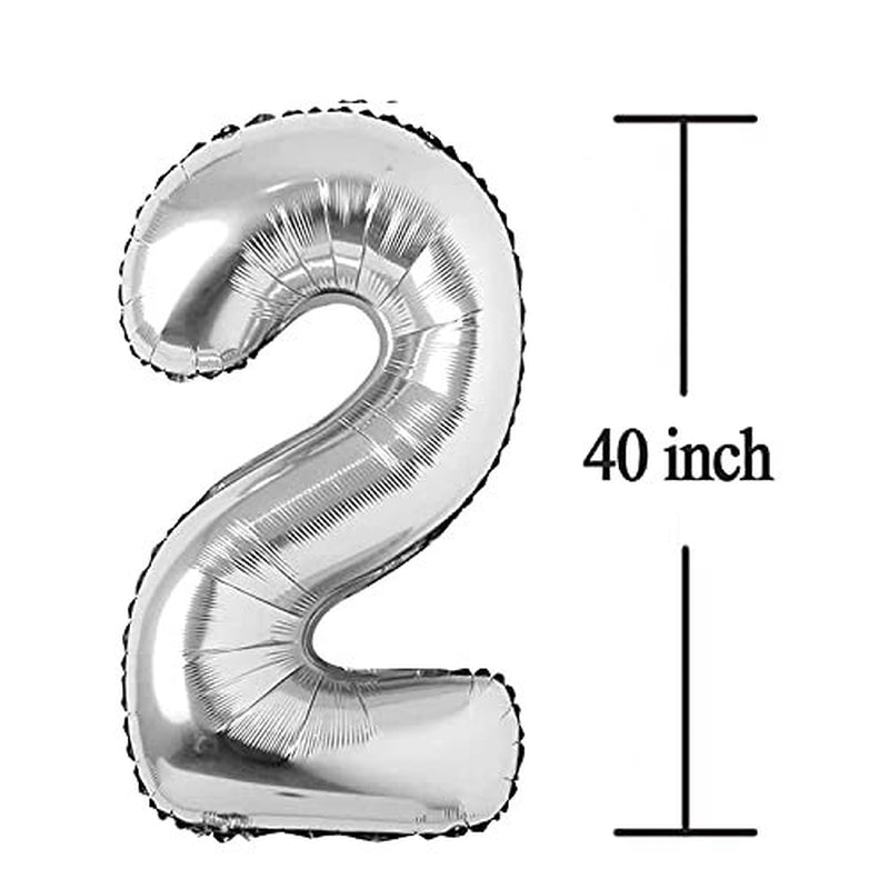 Silver 21 Number Balloons Big Giant Jumbo Large Number 21 Foil Mylar Balloons for Girl Women Men 21St Birthday Party Supplies 21 Anniversary Events Decorations-40 Inch Arts & Entertainment > Party & Celebration > Party Supplies COLORFUL ELVES   