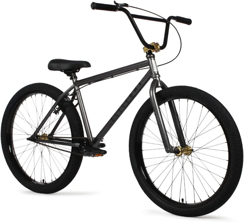 Elite BMX Bicycle 18", 20" & 26" Model Freestyle Bike - 3 Piece Crank Sporting Goods > Outdoor Recreation > Cycling > Bicycles Elite Bicycle Grey Gold Out-Law 26" 