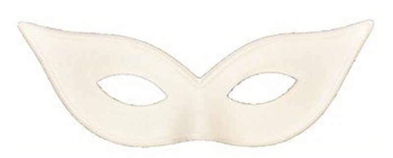 Satin Harlequin Mask Adult Halloween Accessory Apparel & Accessories > Costumes & Accessories > Masks Generic White  