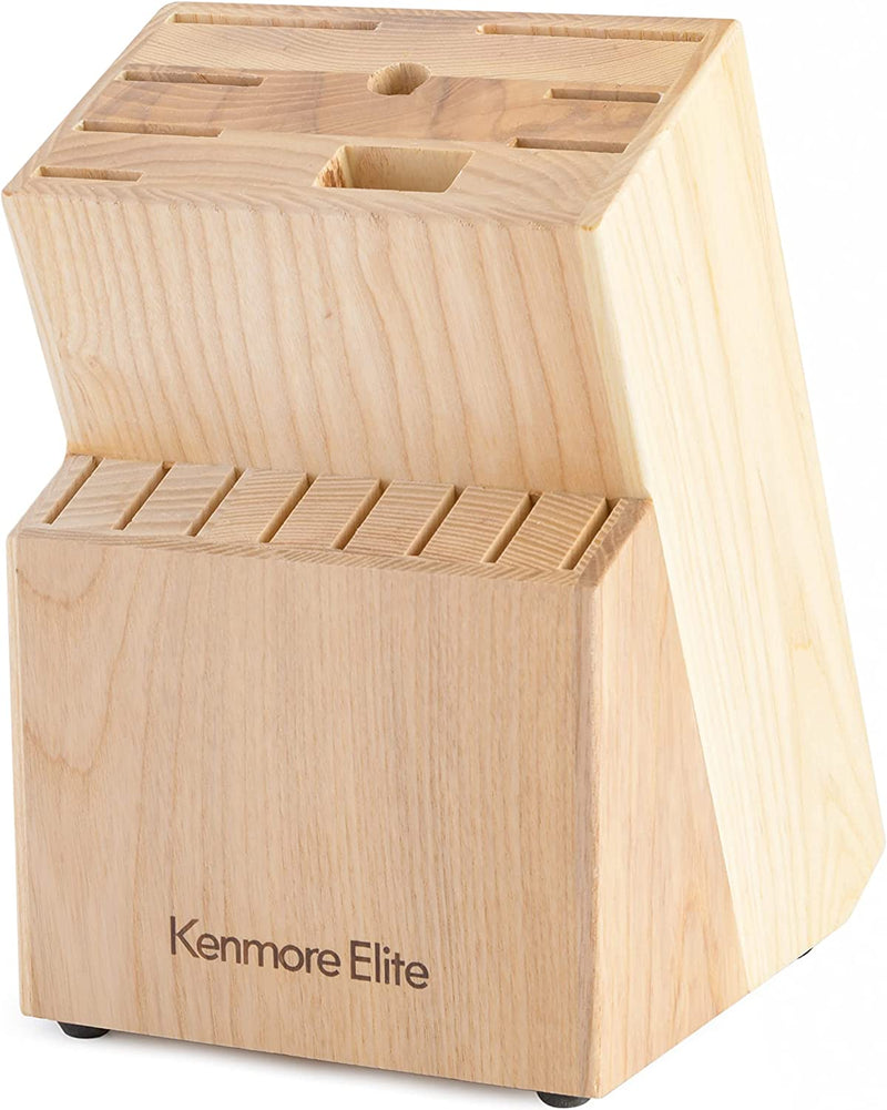 Kenmore Elite Lucas Forged Stainless Steel Kitchen Knife Cutlery Block Set, 18-Piece, Black/Ashwood (Block) Home & Garden > Kitchen & Dining > Kitchen Tools & Utensils > Kitchen Knives Gibson Overseas, Inc   