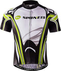 Sponeed Men'S Cycling Jerseys Tops Biking Shirts Short Sleeve Bike Clothing Full Zipper Bicycle Jacket with Pockets Sporting Goods > Outdoor Recreation > Cycling > Cycling Apparel & Accessories Sentibery Green White X-Large 