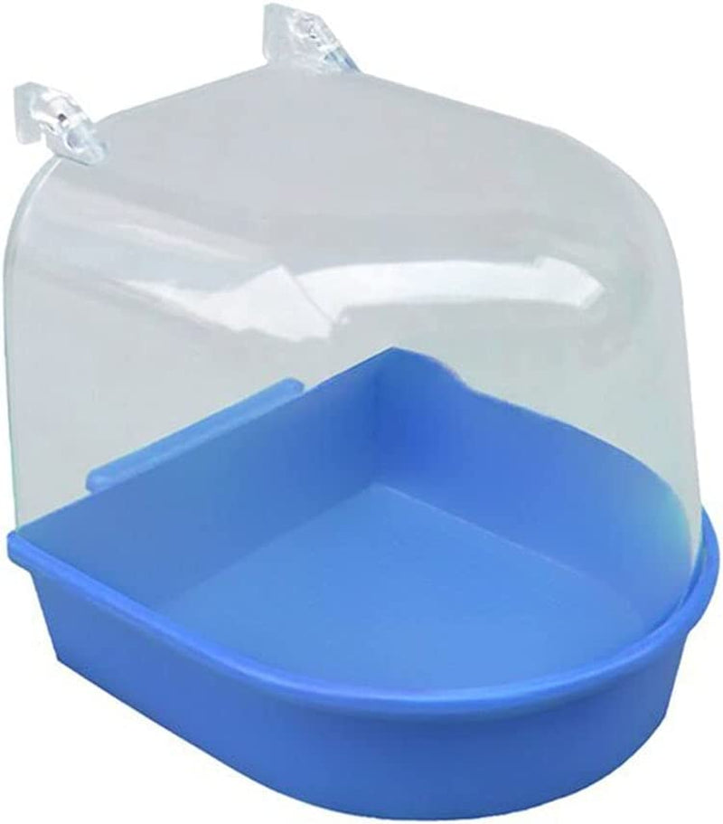 Parrot Bathing Hanging on Cage Birdbath Bird Supplies Plastic Box Cage Accessories for Pet Shower(Green) Animals & Pet Supplies > Pet Supplies > Bird Supplies > Bird Cages & Stands ZZHUI Blue  