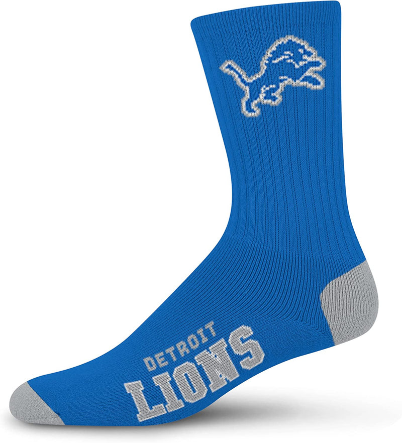 FBF - NFL Deuce Adult Team Logo Crew Dress Socks Footwear for Men and Women Game Day Apparel Sporting Goods > Outdoor Recreation > Winter Sports & Activities FBF Detroit Lions Large 