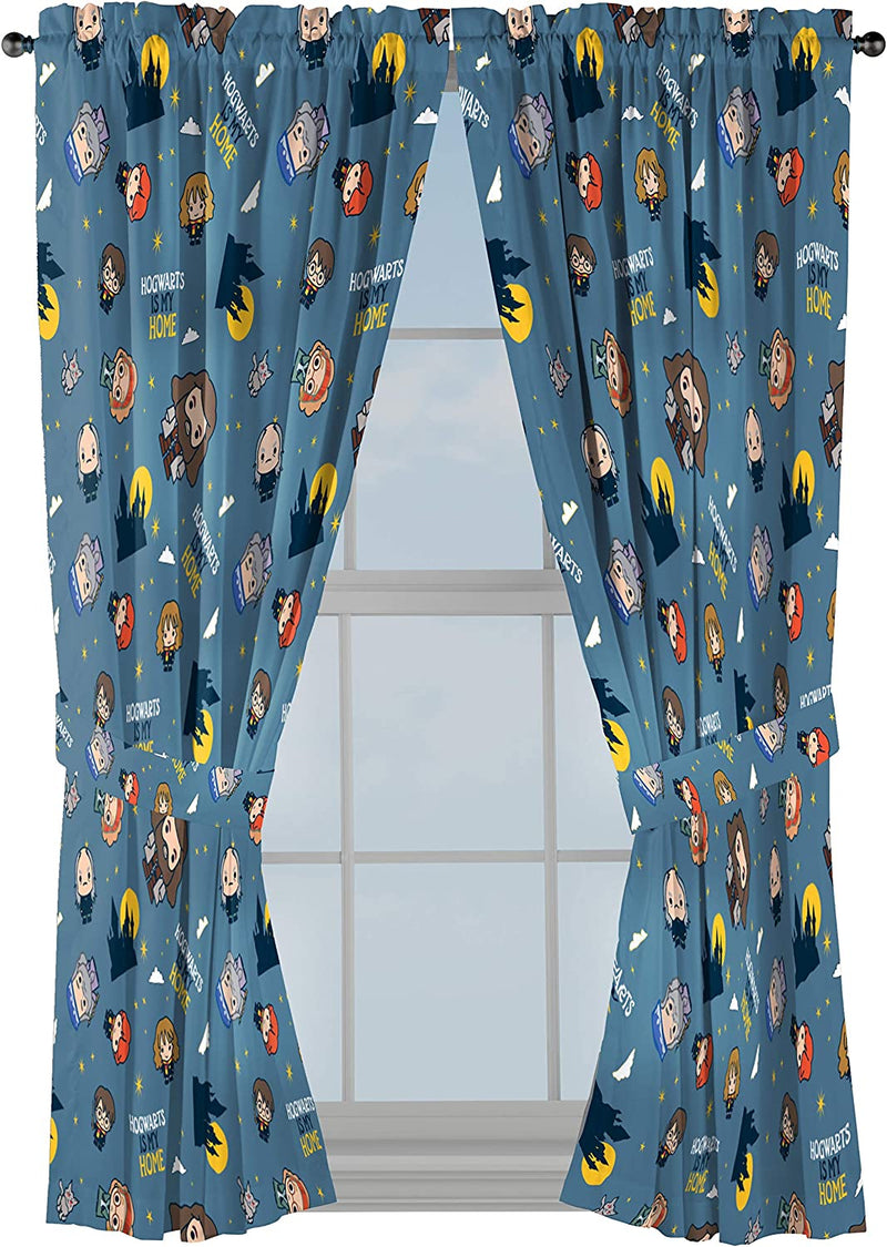 Jay Franco Minecraft Isometric Blue 63 in Drapes 4 Piece Set - Beautiful Room Decor&Easy Set Up, Bedding Features Creeper - Window Curtains Include 2 Panels&2 Tiebacks (Official Minecraft Product) Home & Garden > Decor > Window Treatments > Curtains & Drapes Jay Franco Gray - Harry Potter 63 Inch 