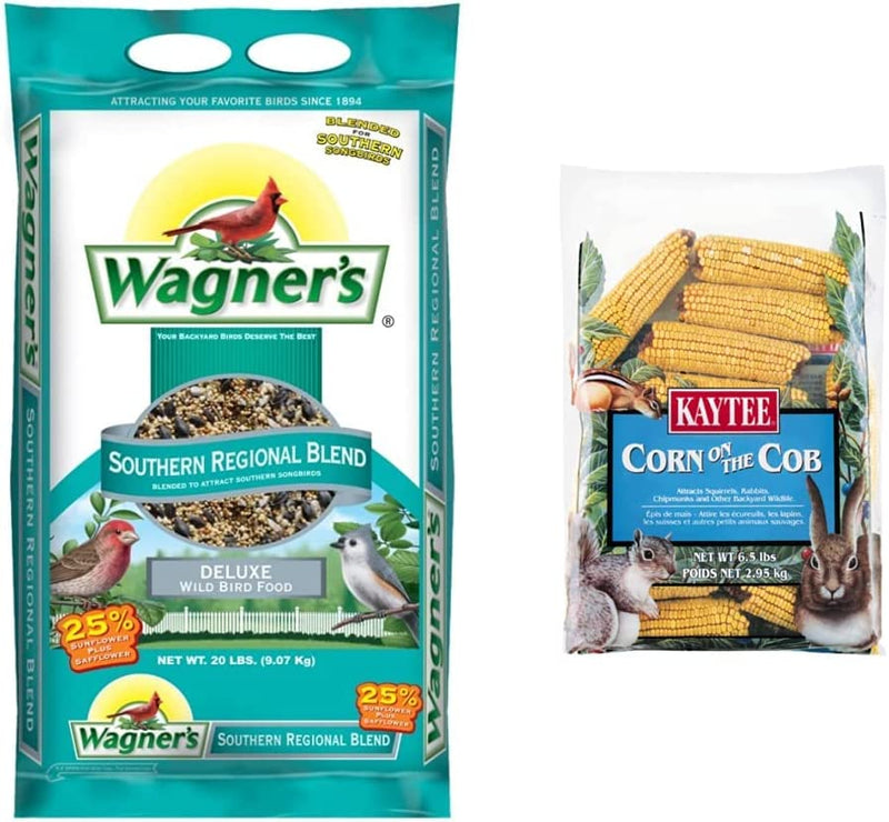 Wagner'S 62012 Southern Regional Blend Wild Bird Food, 20-Pound Bag Animals & Pet Supplies > Pet Supplies > Bird Supplies > Bird Food Wagner's Bird Food + Cob Food 20-Pound Bag 