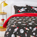 Kids Easy-Wash Microfiber Bed-In-A-Bag Bedding Set - Twin, Animal Safari Home & Garden > Linens & Bedding > Bedding KOL DEALS Space Rocket Bedding Set Full/Queen