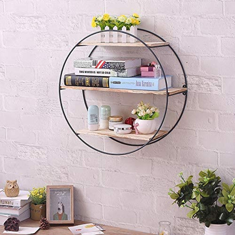 PENGKE 3 Tier Wall Floating Ledge Shelves for Home Decor,Wall Decoration Storage Shelf and Wall Mount Booke Display Rack for Bedroom and Living Room Furniture > Shelving > Wall Shelves & Ledges PENGKE   