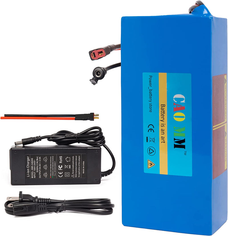48V Battery, 10Ah/ 14AH/ 20AH Ebike Battery for 200-1200W Electric Bike Bicycle, Scooter and Other Motor Sporting Goods > Outdoor Recreation > Cycling > Bicycles Cao MM 48V 14AH With Charger  