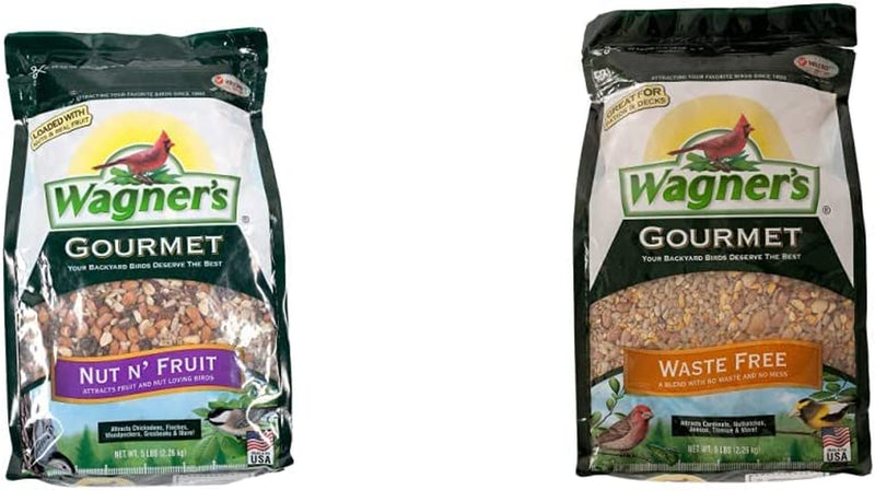 Wagner'S 82072 Gourmet Nut & Fruit Wild Bird Food, 5-Pound Bag Animals & Pet Supplies > Pet Supplies > Bird Supplies > Bird Food Wagner's Bird Food + Bird Food, 5-Pound Bag  