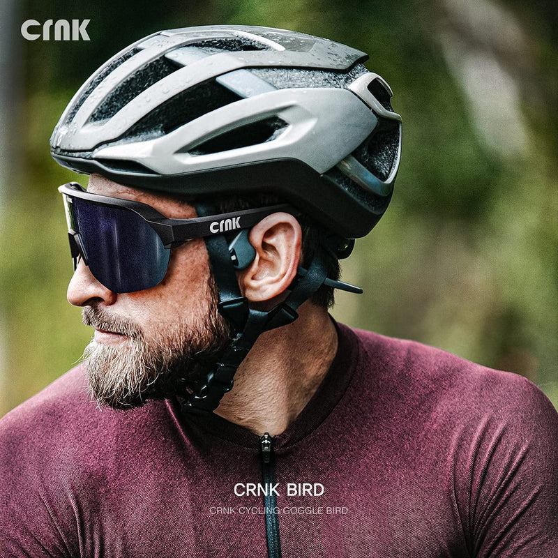 CRNK Polarized Cycling Glasses with 3 Lenses for Outdoor Sports UV400 Protection Lightweight Sunglasses Eyewear BIRD Sporting Goods > Outdoor Recreation > Cycling > Cycling Apparel & Accessories CRNK   