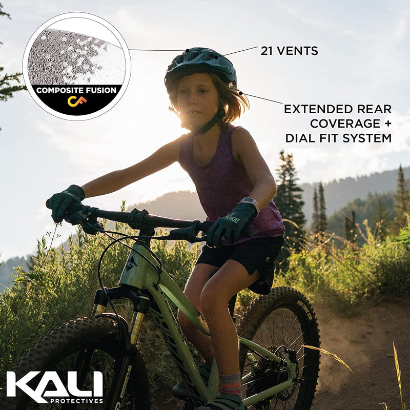 Kali Protectives Chakra Youth Bicycle Helmet; Mountain In-Mould Mountain Bike Helmet Equipped with an Integrated Visor; Dial Fit Closure System; with 21 Vents Sporting Goods > Outdoor Recreation > Cycling > Cycling Apparel & Accessories > Bicycle Helmets Kali Protectives   