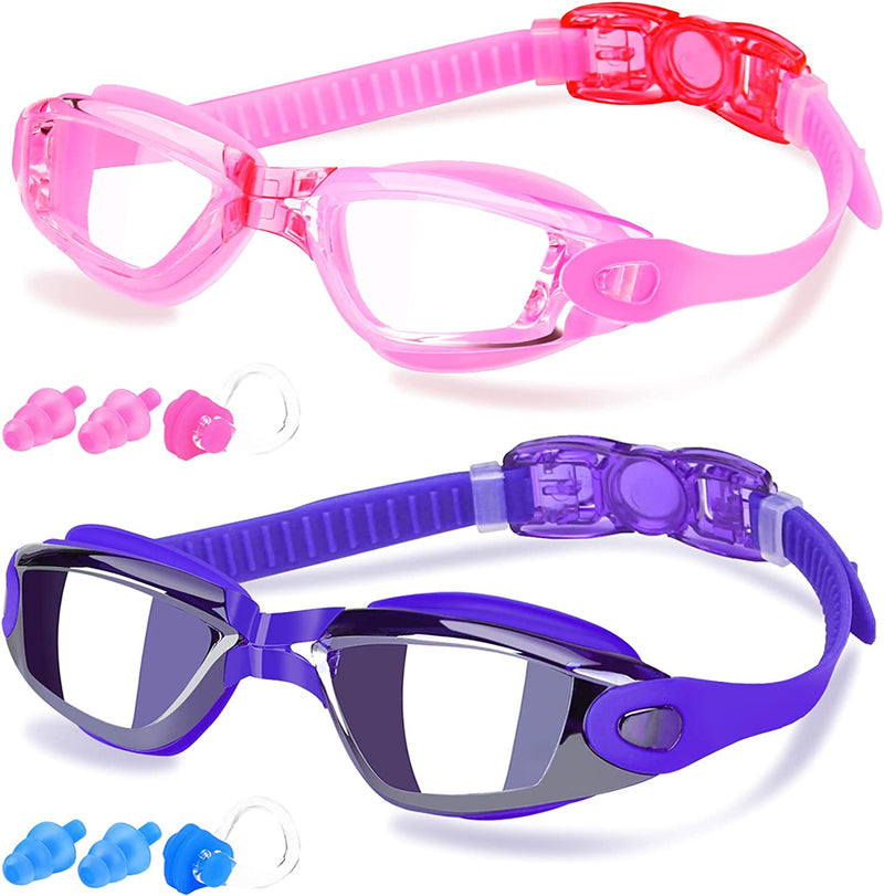 Swim Goggles, Swimming Goggles for Men Adult Women Youth Kids & Child, Teen Sporting Goods > Outdoor Recreation > Boating & Water Sports > Swimming > Swim Goggles & Masks COOLOO H.pink & Sapphire  