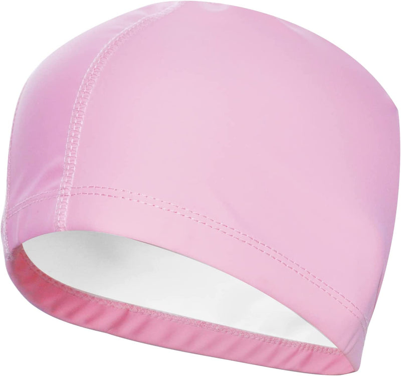 Swimming Pool Swimming Cap for Adults Soft PU Fabric Swimming Cap for Unisex Adult Men Women Sporting Goods > Outdoor Recreation > Boating & Water Sports > Swimming > Swim Caps YMIFEEY 1 pink.  