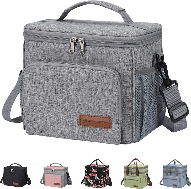 Maelstrom Lunch Bag Women,Insulated Lunch Box for Men/Women,Expandable Double Deck Lunch Cooler Bag,Lightweight Leakproof Lunch Tote Bag with Side Tissue Pocket,Suit for Work School 18L,Green Home & Garden > Lighting > Lighting Fixtures > Chandeliers Maelstrom 8L Grey 8L 