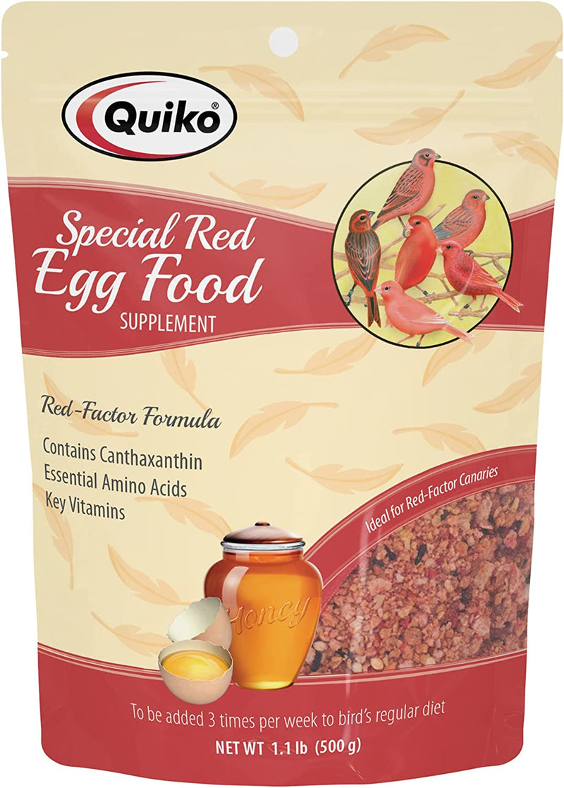 Quiko Special Red Egg Food Supplement, Red-Factor Formula with Canthaxanthin for Canaries, 1.1 Lb. Pouch Animals & Pet Supplies > Pet Supplies > Bird Supplies > Bird Food Vitakraft   