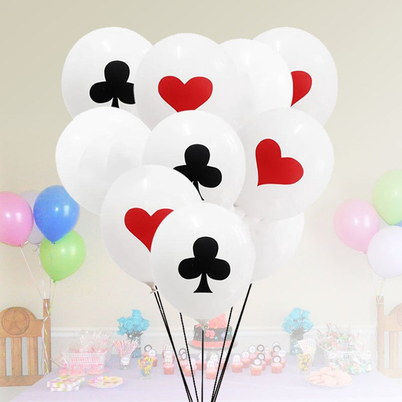 NICEXMAS 12Pcs 12Inch Poker Balloon Latex Playing Cards Balloon Party Supplies for Birthday Poker Party Bar Special Events Arts & Entertainment > Party & Celebration > Party Supplies NICEXMAS   