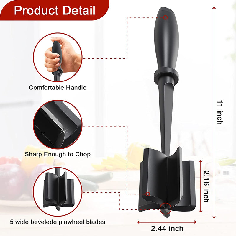 Meat Chopper, Hamburger Chopper, Premium Heat Resistant Masher and Smasher for Hamburger Meat, Ground Beef, Ground Turkey and More, Nylon Ground Beef Chopper Tool and Meat Fork, Non Stick Mix Chopper Home & Garden > Kitchen & Dining > Kitchen Tools & Utensils PGYARD   
