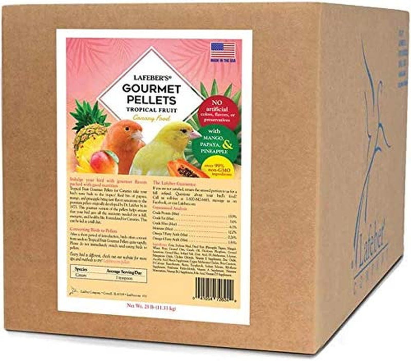 LAFEBER'S Premium Daily Diet Pellets Pet Bird Food, Made with Non-Gmo and Human-Grade Ingredients, for Canaries, 1.25 Lb Animals & Pet Supplies > Pet Supplies > Bird Supplies > Bird Food Lafeber Company Tropical Fruit 25 lb 