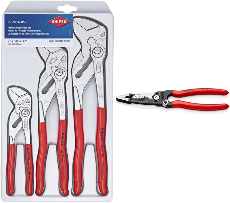 KNIPEX Tools 00 20 06 US2, Pliers Wrench 3-Piece Set Sporting Goods > Outdoor Recreation > Fishing > Fishing Rods Knipex Tools LP Wrench + Stripper, 8-Inch  