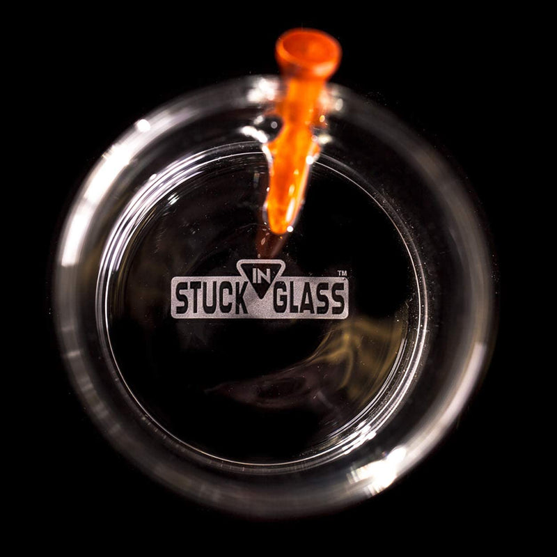 Stuck in Glass " Hole in One " 10 Oz Whiskey Glass | Golf Tee | Original Handcrafted Embedded Barware | Red Home & Garden > Kitchen & Dining > Barware 2 Monkey Trading   