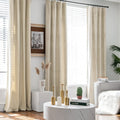 COLLACT Velvet Curtains 84 Inches Long Blackout Curtains for Living Room Window Treatments Black Out Curtainsthermal Insulated Curtains Super Soft Luxury Drapes for Bedroom Rod Pocket 2 Panels Black Home & Garden > Decor > Window Treatments > Curtains & Drapes COLLACT Beige 52"W x 84"L 