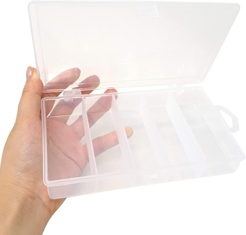 Honbay Clear Visible Plastic Fishing Tackle Accessory Box Fishing Lure Bait Hooks Storage Box Case Container Jewelry Making Findings Organizer Box Storage Container Case (M:7"X4.3"X1.2") Sporting Goods > Outdoor Recreation > Fishing > Fishing Tackle Honbay   