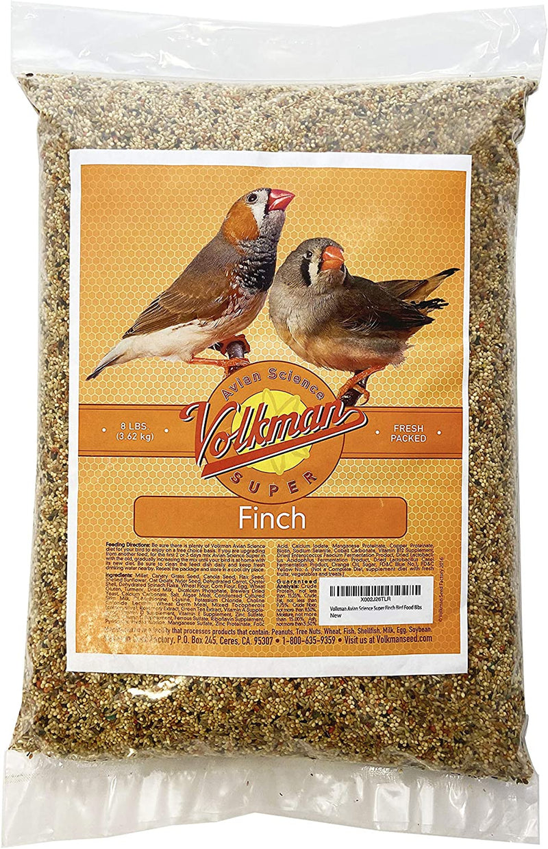 Volkman Avian Science Super Finch Bird Food 4Lbs Animals & Pet Supplies > Pet Supplies > Bird Supplies > Bird Food Volkman 8 lbs  