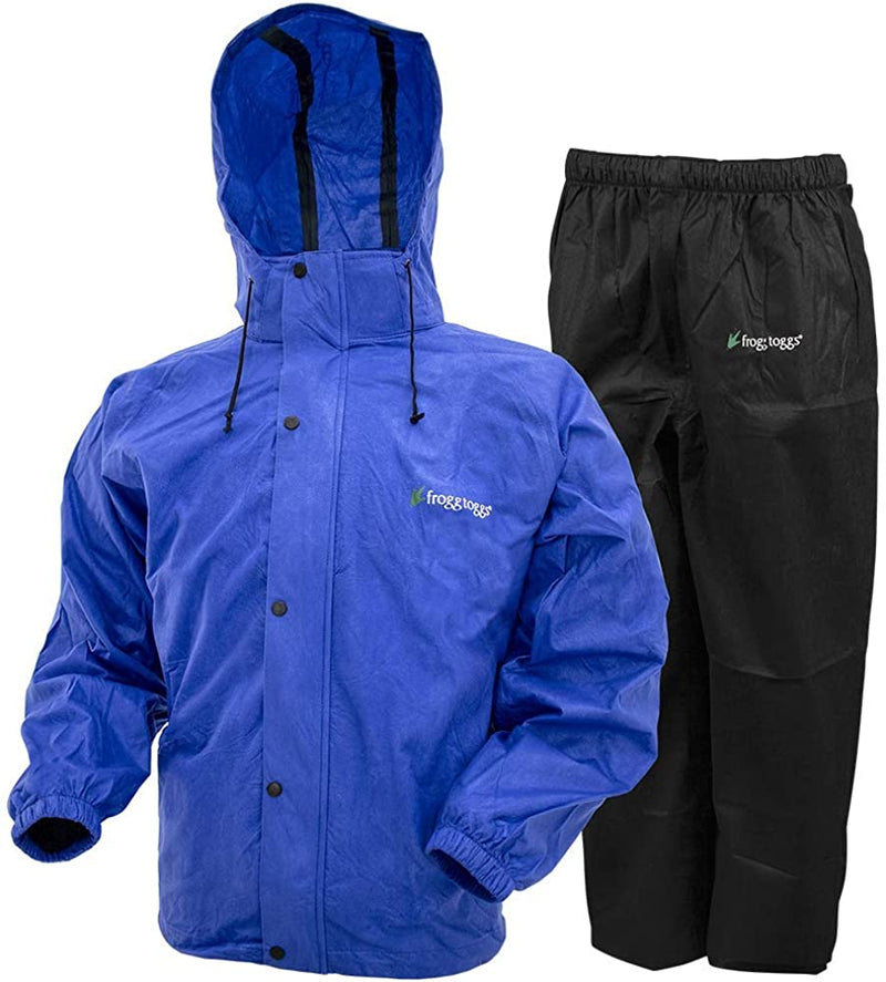 FROGG TOGGS Men'S Classic All-Sport Waterproof Breathable Rain Suit Sporting Goods > Outdoor Recreation > Winter Sports & Activities FROGG TOGGS Indigo Jacket/Black Pant X-Large 