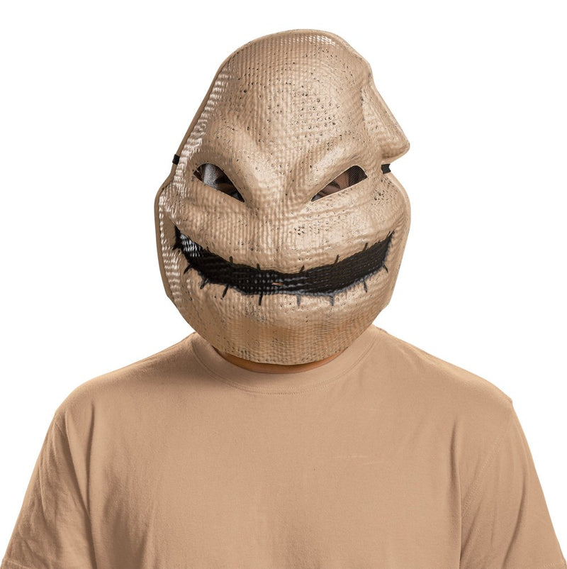 Disguise Oogie Boogie Vacuform Beige Plastic Halloween Costume Mask, for Adult