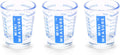 Kolder Mini Measure Heavy Glass, 20-Incremental Measurements Multi-Purpose Liquid and Dry Measuring Shot Glass, Red and Blue, Set of 2 Home & Garden > Kitchen & Dining > Barware Harold Import Company, Inc. Blue Set of 3 